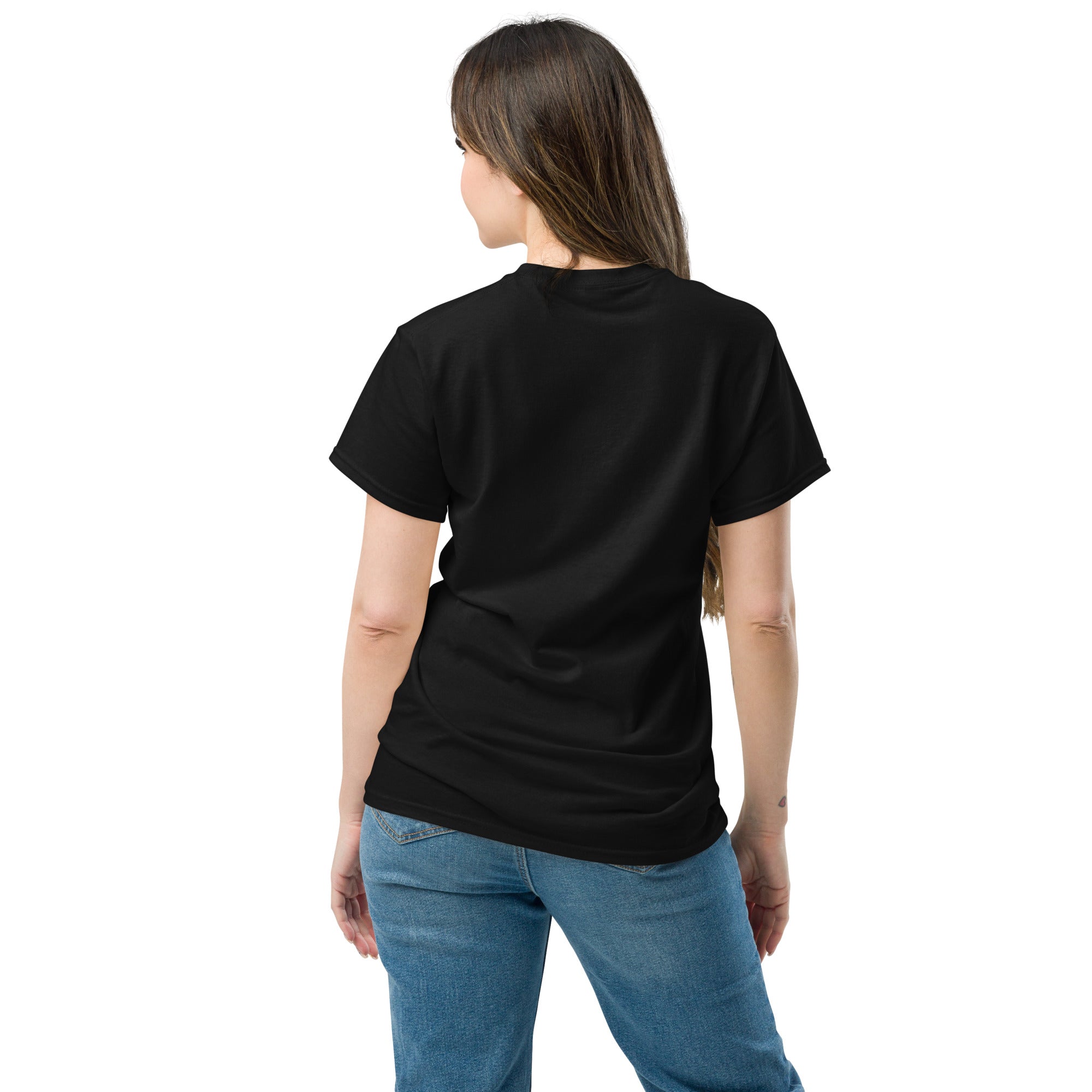 Golden Horn tee: crimson ram with gilded stars on a unisex Aries t-shirt