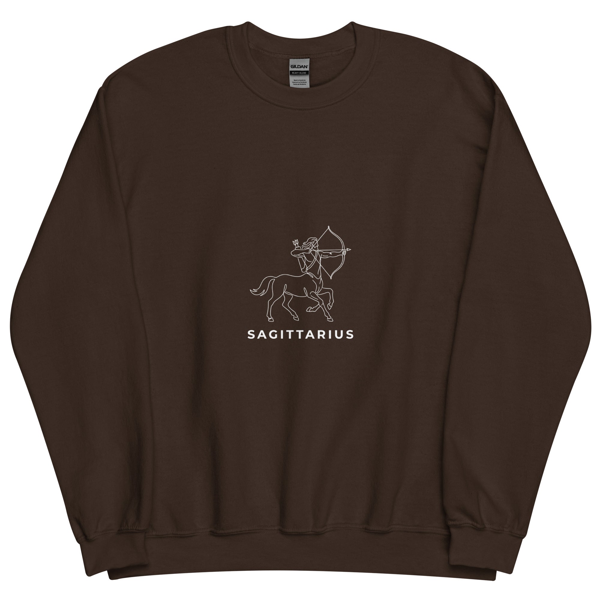 Constellation Archer sweatshirt: one-line archer art on a unisex Sagittarius crewneck