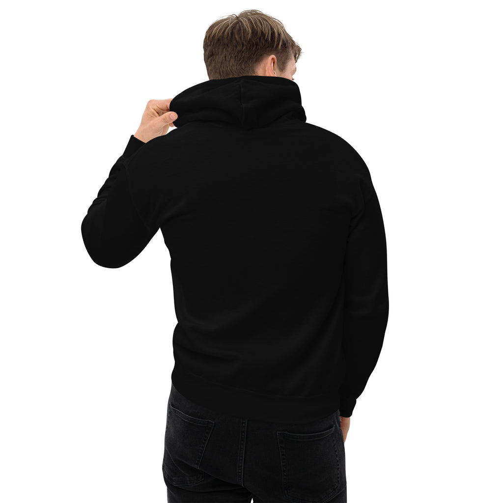 Moonlit Sting hoodie: line art scorpion beneath a moon on a unisex Scorpio hoodie