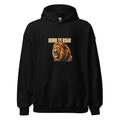 Born to Roar hoodie: roaring gold lion Leo zodiac design on a unisex hoodie