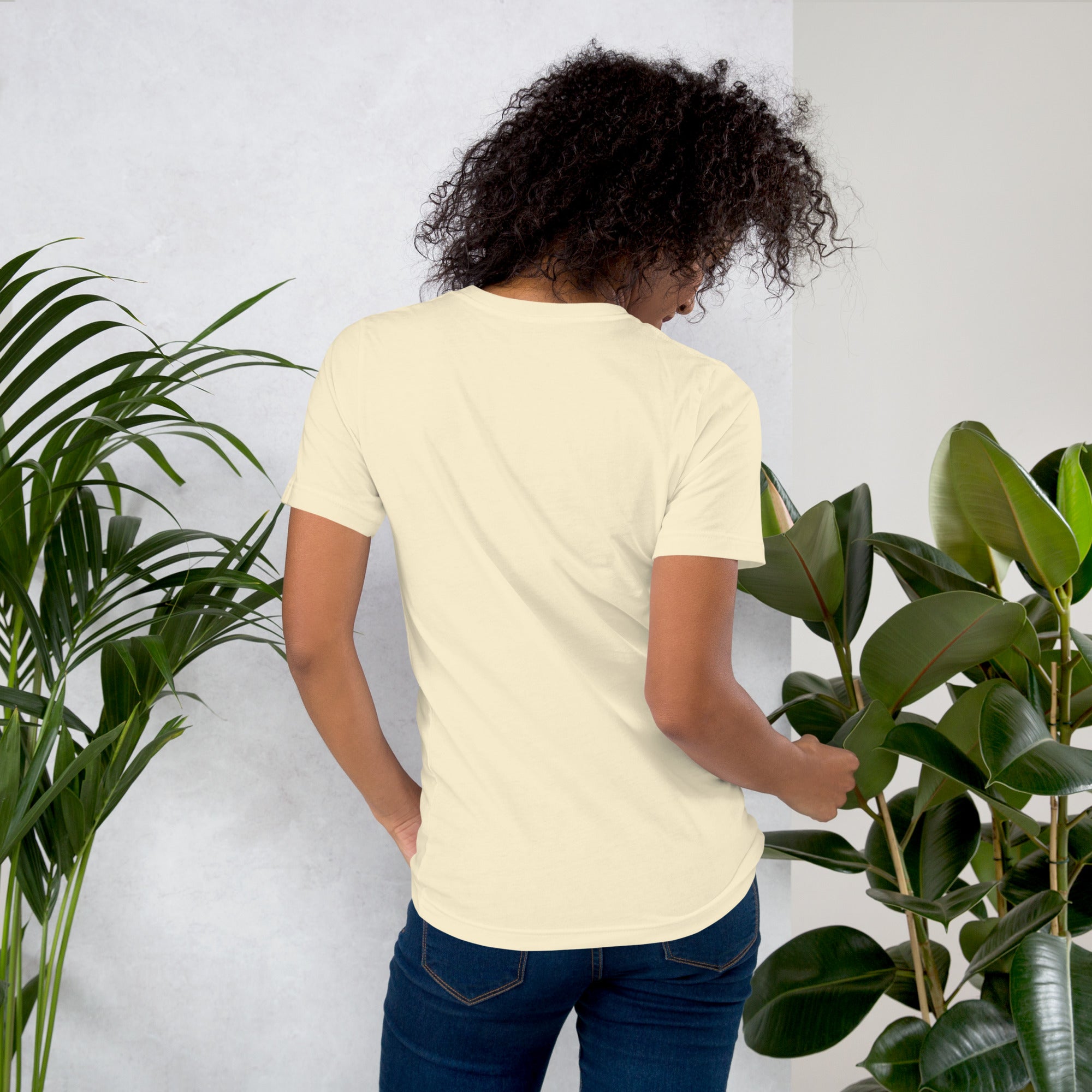 Written in the Stars tee: gold line art lion with constellation on a unisex Leo t-shirt