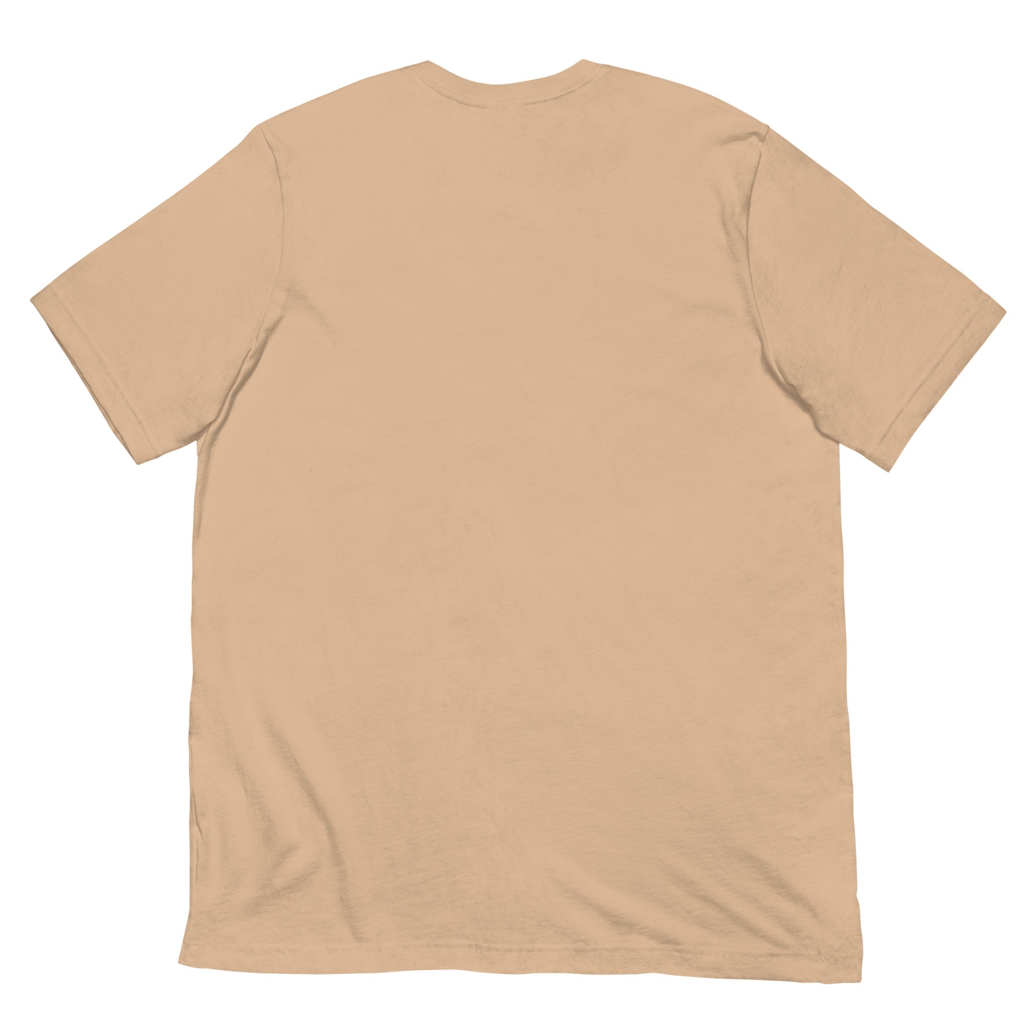 Born to Wander tee: arrow over mountain peaks in burnt sienna on a unisex Sagittarius t-shirt